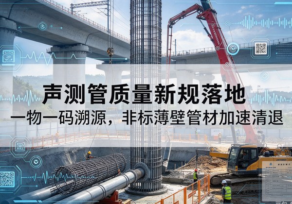 全州声测管质量新规落地，一物一码溯源，非标薄壁管材加速清退